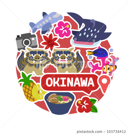 Okinawa icon No line Circle 103738412