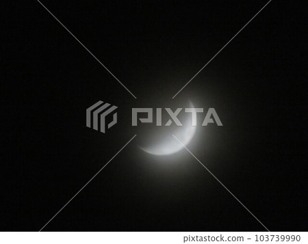 Crescent moon night sky Crescent moon night sky 103739990