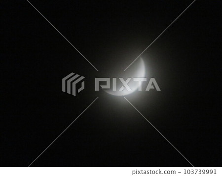 Crescent moon night sky Crescent moon night sky 103739991