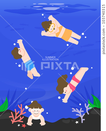 Illustration of summer sports attractions Illustration of summer sports attractions 103740315