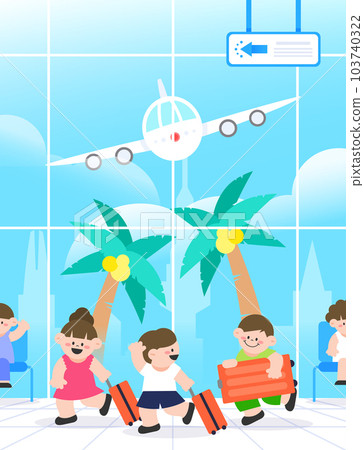 Illustration of summer sports attractions  103740322