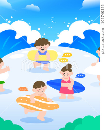 Illustration of summer sports attractions Illustration of summer sports attractions 103740323