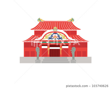 Illustration of Okinawa Shuri Castle 103740626