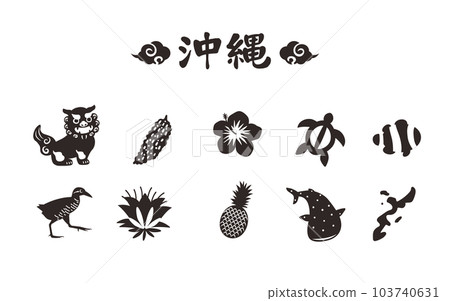 沖繩簡單圖標集 103740631