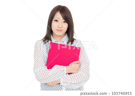 Young lady with file 103740955
