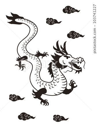 簡單的龍單色 103741227