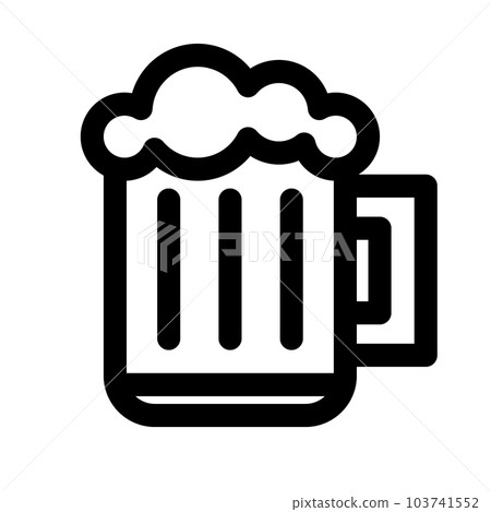 Line style icons representing drinks, beer, mugs, liquor and alcohol 103741552
