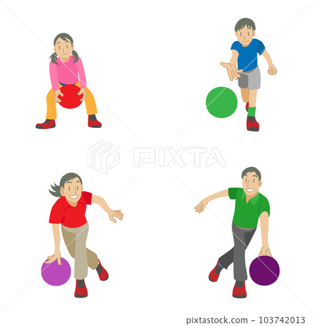 為喜歡保齡球的父母和孩子準備的材料 103742013