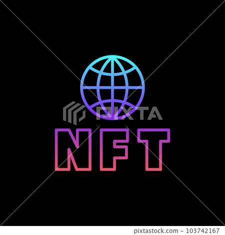 NFT World linear vector concept colorful icon. Non-Fungible Token sign 103742167