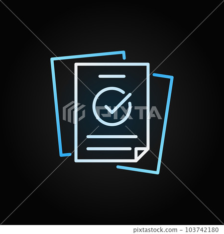 Papers with checkmark colorful line vector concept icon Papers with checkmark colorful line vector concept icon 103742180