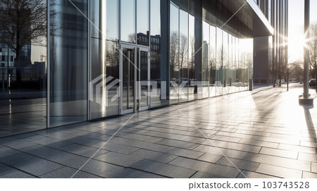 Background image of office building street "AI generated image" 103743528
