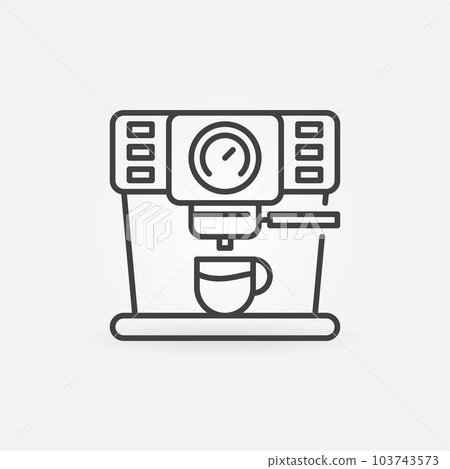Coffee Machine vector concept icon in outline style 103743573
