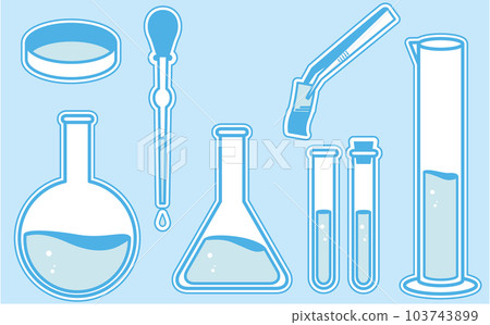 Illustration set of laboratory equipment goods Illustration set of laboratory equipment goods 103743899
