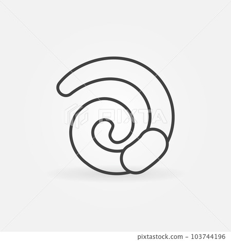 Earthworm vector concept simple outline icon or sign Earthworm vector concept simple outline icon or sign 103744196