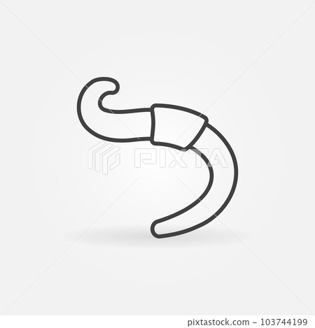 Earthworm vector thin line concept icon or sign Earthworm vector thin line concept icon or sign 103744199