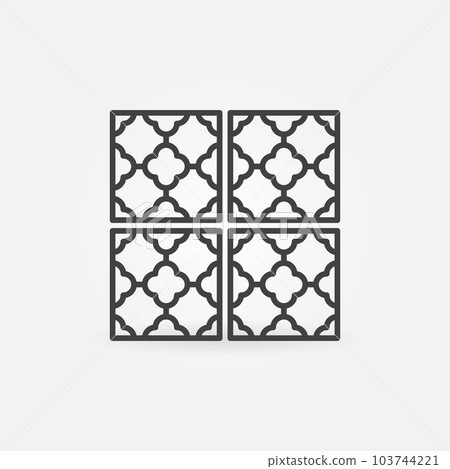 Floor or Wall Tiles outline vector concept icon Floor or Wall Tiles outline vector concept icon 103744221