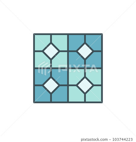 Floor Tile vector concept blue icon or symbol 103744223