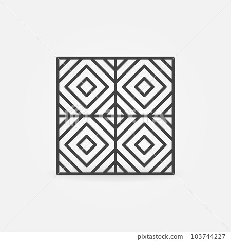 Floor Tile vector thin line concept icon Floor Tile vector thin line concept icon 103744227
