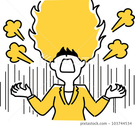 woman with angry hair woman with angry hair 103744534