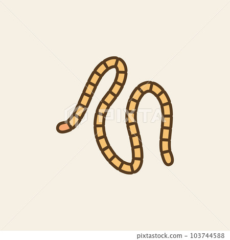 Roundworm vector concept colored icon or sign 103744588