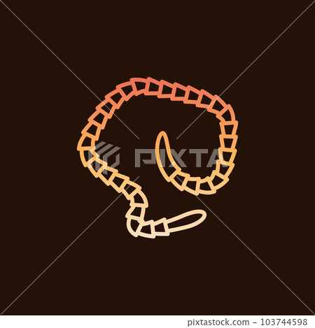 Segmented Worm Helminth vector concept modern outline icon 103744598