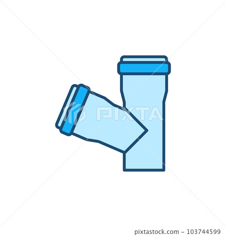 Sewage Pipe vector concept blue creative icon Sewage Pipe vector concept blue creative icon 103744599