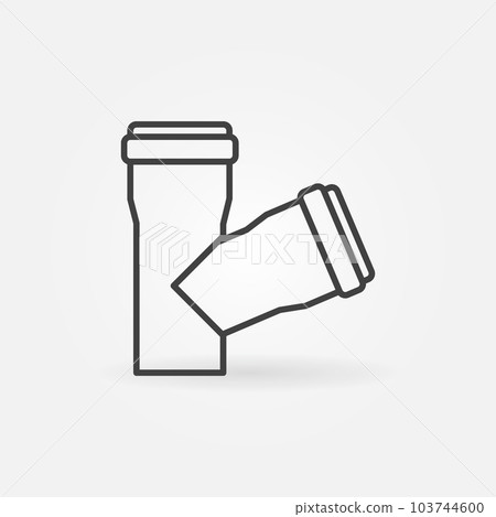 Sewage Pipe vector concept line icon or symbol Sewage Pipe vector concept line icon or symbol 103744600