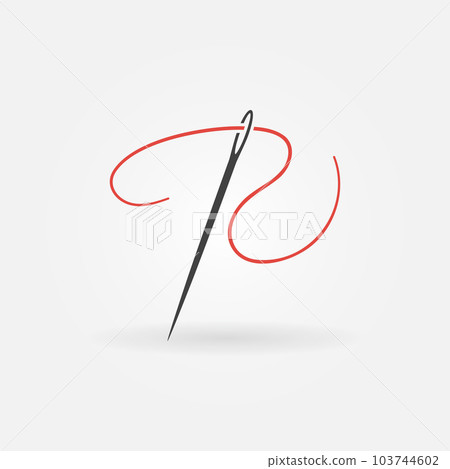 Sewing Needle vector Needlework and Tailoring concept icon or sign Sewing Needle vector Needlework and Tailoring concept icon or sign 103744602