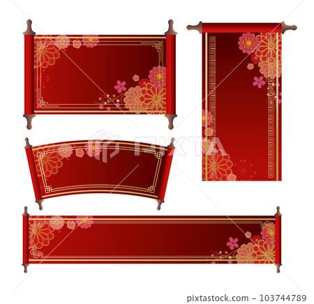 中國畫捲軸畫框 103744789