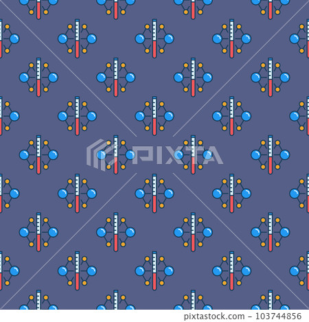 Test Tube with Chemical Molecule vector Chemistry creative Seamless Pattern Test Tube with Chemical Molecule vector Chemistry creative Seamless Pattern 103744856