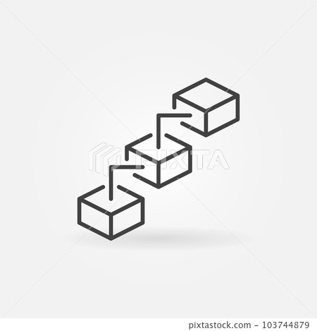 Block-Chain vector concept simple icon or Blockchain symbol Block-Chain vector concept simple icon or Blockchain symbol 103744879