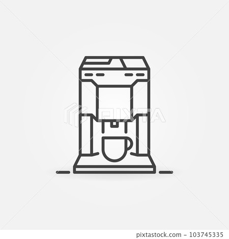 Vector Coffee machine linear concept icon - Stock Illustration ...