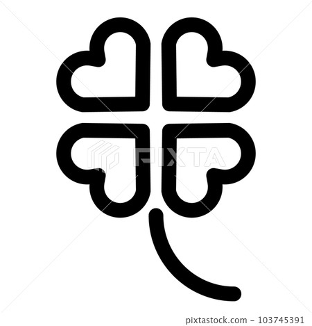 代表春天、三葉草和四片葉子的線型圖標 103745391