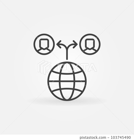 Outsourcing line vector icon. Modern symbol Outsourcing line vector icon. Modern symbol 103745490