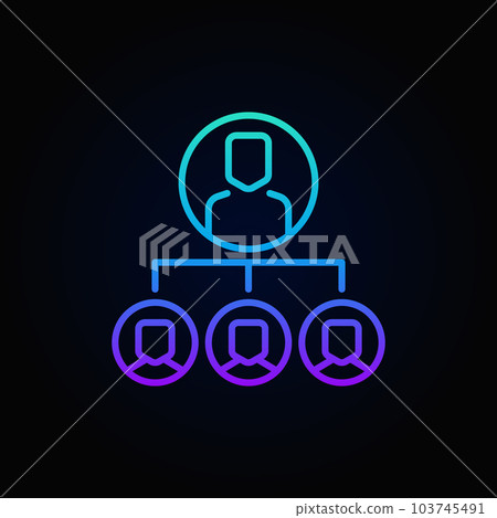 Outsourcing linear bright vector concept icon 103745491