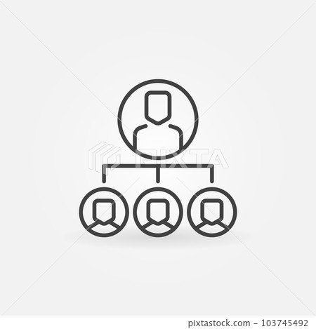 Outsourcing linear vector icon or design element Outsourcing linear vector icon or design element 103745492
