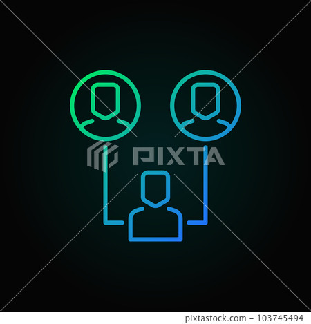 Outsourcing management colored vector outline icon Outsourcing management colored vector outline icon 103745494