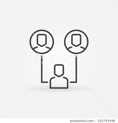 Outsourcing management vector outline icon or logo Outsourcing management vector outline icon or logo 103745496