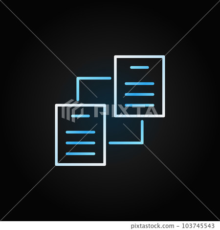 Two Document papers linear vector colored concept icon Two Document papers linear vector colored concept icon 103745543