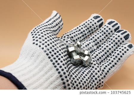 work gloves and bolts 103745625