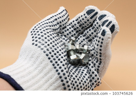 work gloves and bolts 103745626