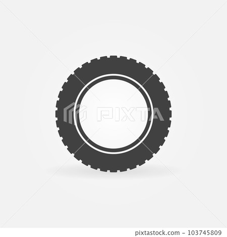 Car tire icon. Vector tyre symbol or logo element Car tire icon. Vector tyre symbol or logo element 103745809