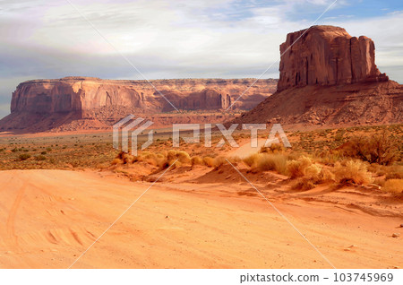 Rugged and Desolate Monument Valley Arizona USA Navajo Nation 103745969