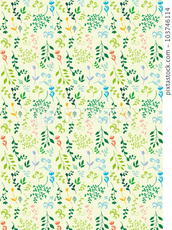 Simple botanical pattern (colorful) vertical 103746114