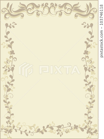 Antique style ivy frame vertical 103746118