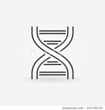 DNA linear icon. Vector genetic and science sign DNA linear icon. Vector genetic and science sign 103746150
