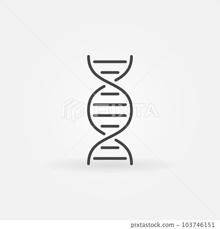 DNA minimal vector concept icon in outline style DNA minimal vector concept icon in outline style 103746151