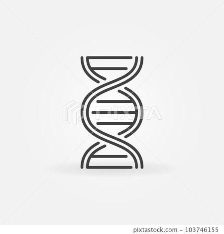 Dna spiral vector outline concept icon 103746155
