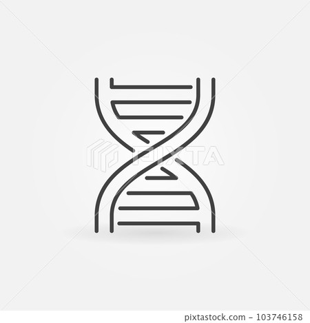 Dna spiral outline icon. Vector science symbol Dna spiral outline icon. Vector science symbol 103746158