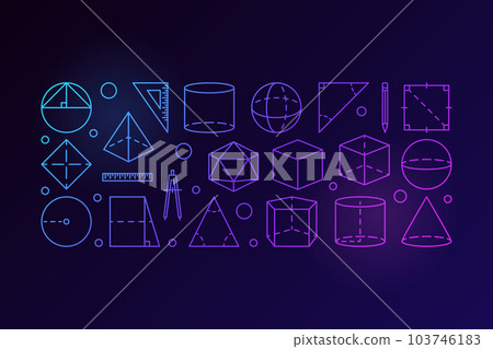 Geometry vector outline colorful illustration Geometry vector outline colorful illustration 103746183